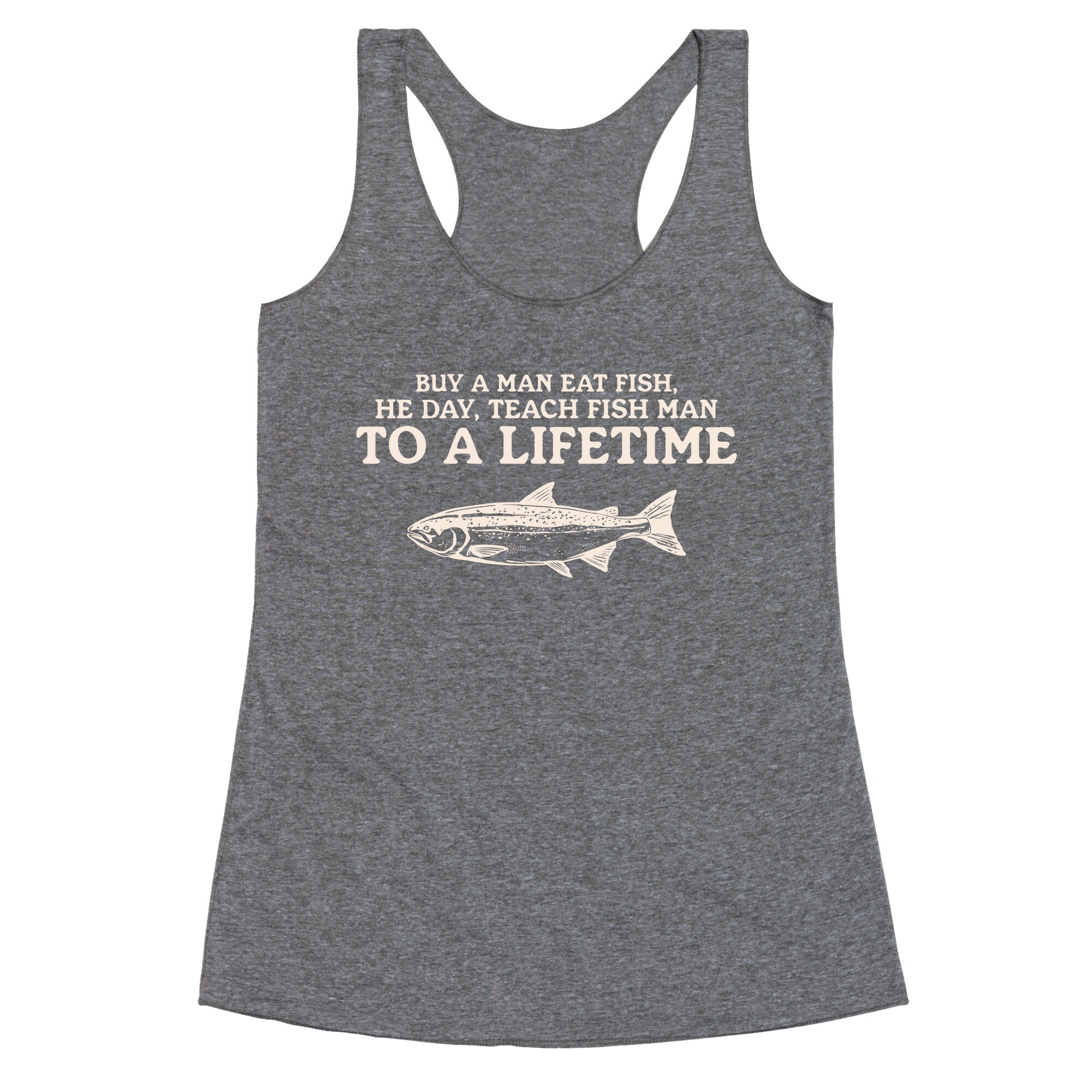 Buy A Man Eat Fish Racerback Tank